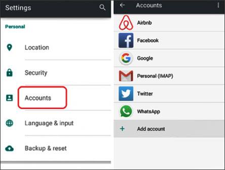 remove facebook contacts on android