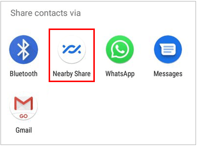 use nearby share on android