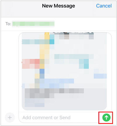 envoyer la position de l'iPhone à Android via l'application de messages