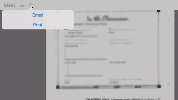 Senden Sie das iBook per E-Mail an ein anderes iPad