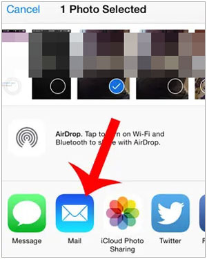 send photos with high resolution on iphone via the mail app