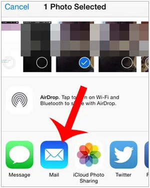 share photos from iphone to android via mail