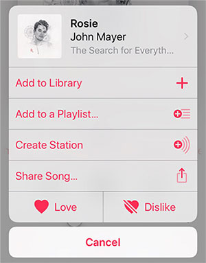 share songs via airdrop