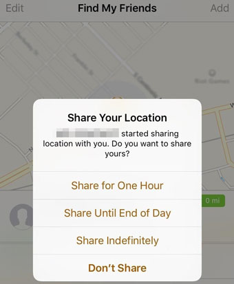 Senden Sie den Standort auf dem iPhone über „Meine Freunde finden“.