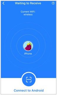 wirelessly share photos from android to iphone via shareit