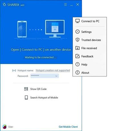 transfer data from pc to android without usb using shareit