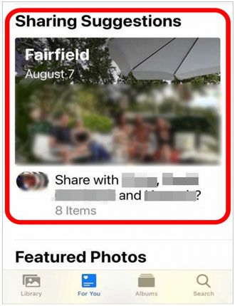 utilisez la fonction de suggestions de partage pour partager des vidéos entre appareils iOS