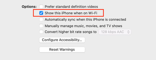 Finderを使ってiPhoneのデータをMacにワイヤレスで同期する