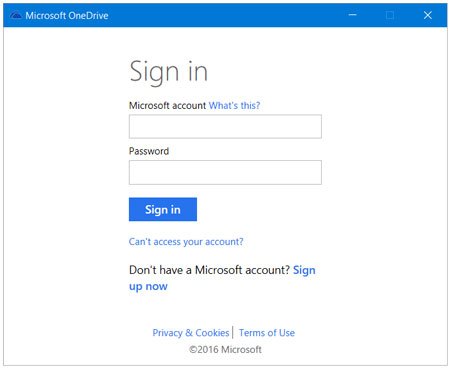 sign in with your account on onedrive again