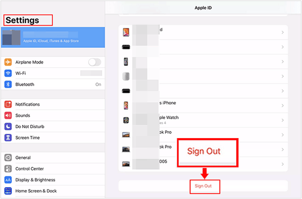 sign out of icloud account on the ipad to delete photos