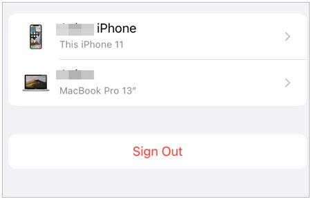 sign out of your current apple id from iphone