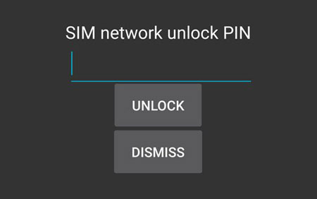 サムスンネットワークのロック解除には別のSIMカードを使用してください