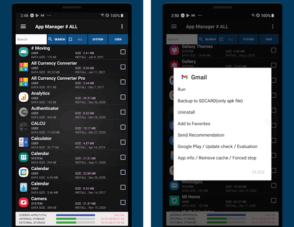 gestionnaire d'applications intelligent