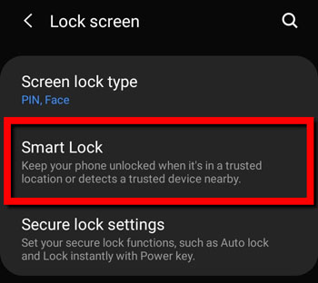 Smart Lock auf Android-Handy