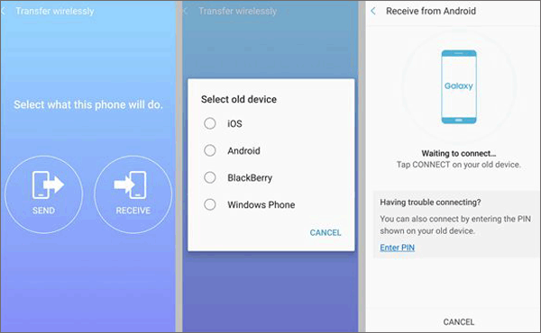 connecter deux appareils Samsung entre eux