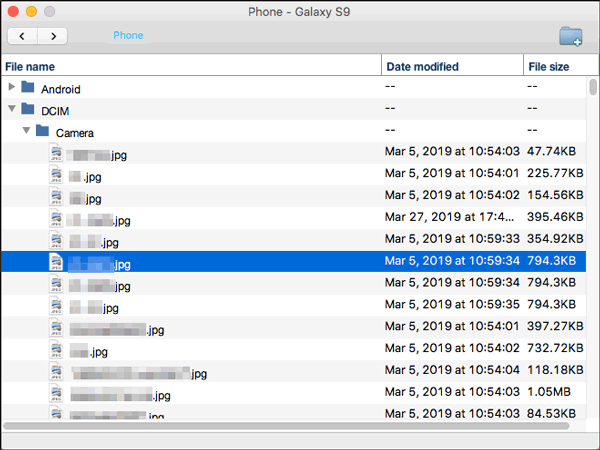 スマートスイッチを使用してサムスンからMacにファイルを転送