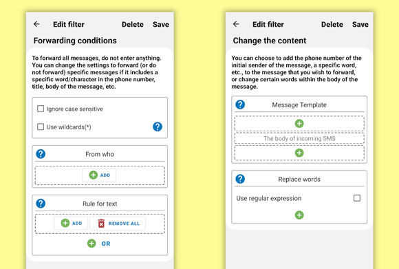 application de transfert de SMS pour Android