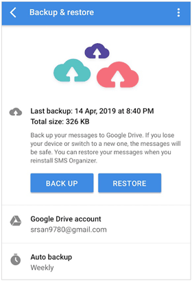 copier des textes d'Android vers Android via l'organisateur SMS