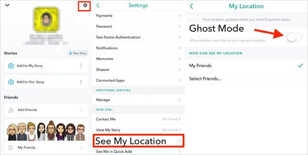 Schalten Sie den Ghost-Modus auf Snapchat aus, um den falschen Standort zu reparieren