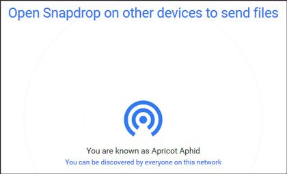 Senden Sie Android-Daten per Snapdrop an den PC