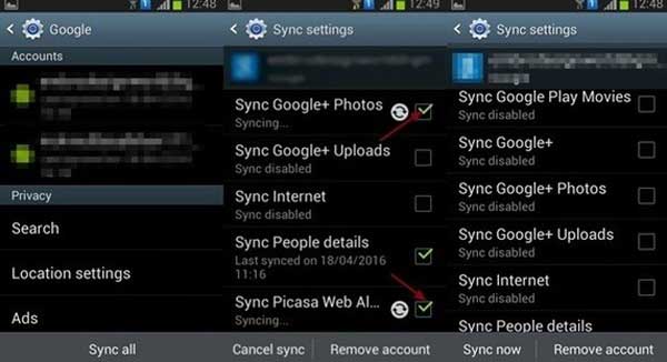 arrêter la synchronisation automatique sur Android