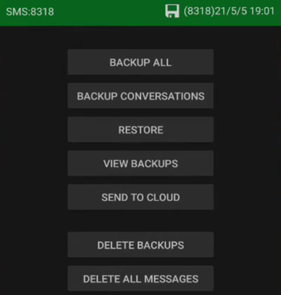 print sms on android with super backup and restore