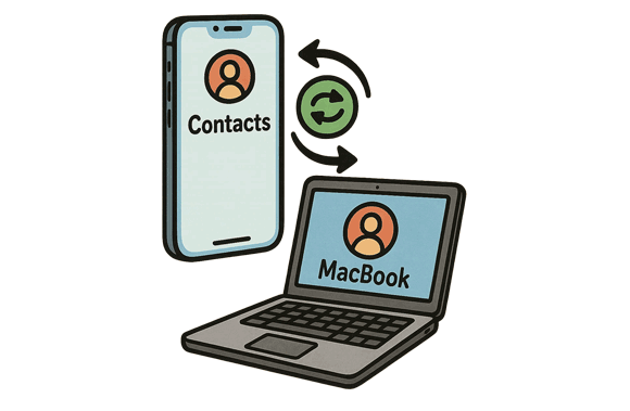 how to sync contacts from iphone to mac