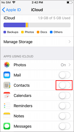 icloudを使用してあるiPhoneから別のiPhoneに連絡先を転送する方法