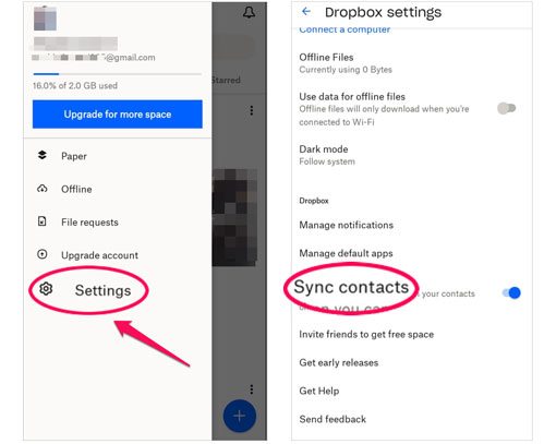 synchroniser les fichiers d'Android vers iPhone via Dropbox