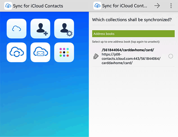 Synchronisieren Sie Kontakte mit der Synchronisierung für die iCloud-Kontakte-App