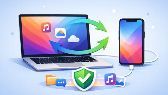 iPhoneをMacに同期する