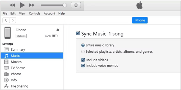 使用 iTunes 将音乐从 iPod 同步到 iPad