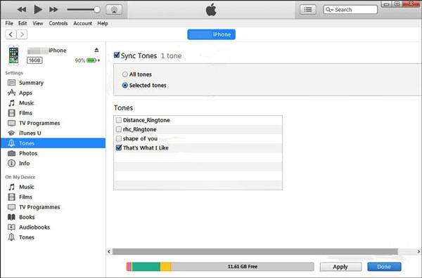 do ringtones transfer to the new iphone using itunes