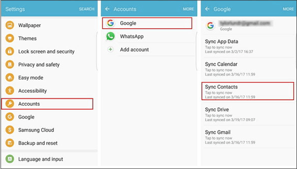 how to transfer data from motorola to samsung via google account