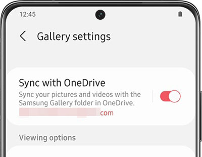 samsung backup for pc using onedrive