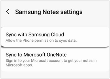 enregistrer les notes Samsung sur le cloud Samsung