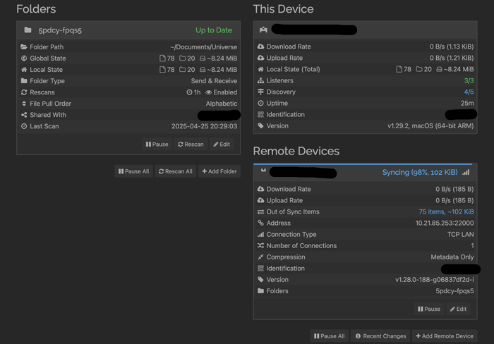 Syncthingを使ってiPhoneとMacを同期する