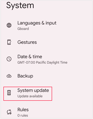 update android os