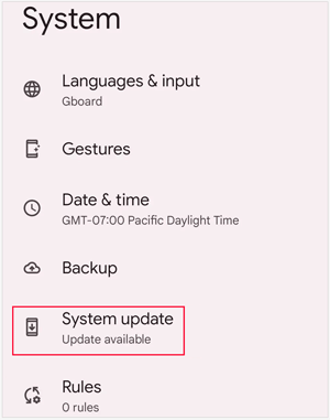 update android system to fix the not sending sms issue