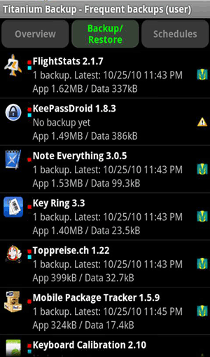 titanium backup app for android