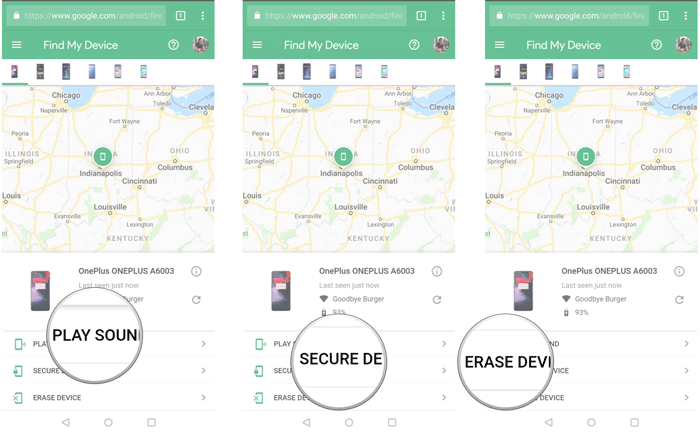 suivre un téléphone Android avec trouver mon appareil