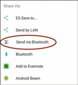 Bluetooth経由でサムスンからサムスンにアプリを転送