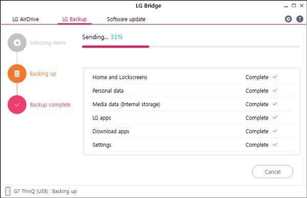 make lg migrate data with lg bridge