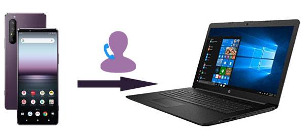 how to transfer contacts from sony xperia to pc