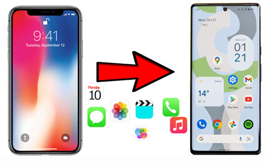 how to transfer data from iphone to android