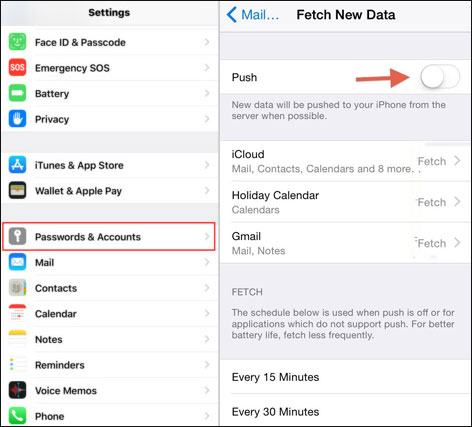 transfer data to new iphone with gmail