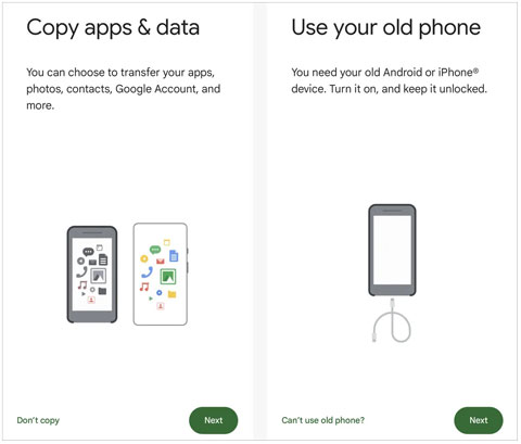 move data from pixel to pixel via quick switch adapter