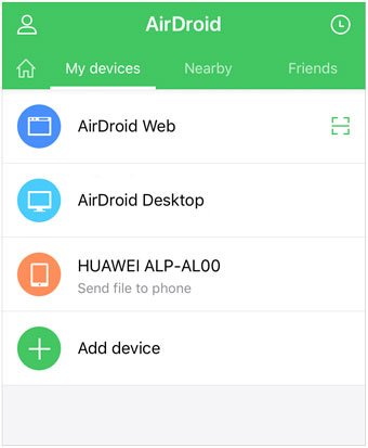 link a samsung phone to a computer via airdroid