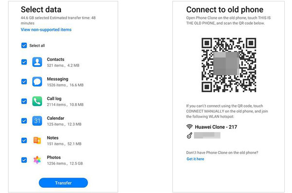 use huawei phone clone to transfer data from samsung to huawei