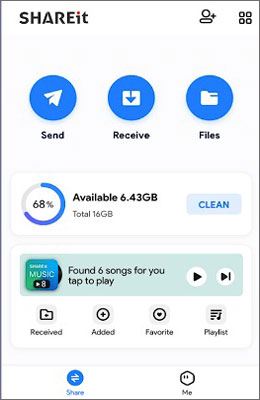share files from android to iphone using shareit